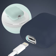 Заредете изображение във визуализатора на галерията – Kingxbar Macarons Series silicone soft case cover for AirPods 2 / AirPods 1 light blue - TopMag
