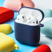 Заредете изображение във визуализатора на галерията – Kingxbar Macarons Series silicone soft case cover for AirPods 2 / AirPods 1 light blue - TopMag
