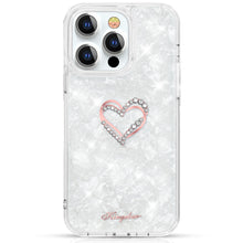 Заредете изображение във визуализатора на галерията – Kingxbar Epoxy Series case cover with original Swarovski crystals iPhone 13 Pro white - TopMag
