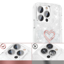 Заредете изображение във визуализатора на галерията – Kingxbar Epoxy Series case cover with original Swarovski crystals iPhone 13 Pro white - TopMag
