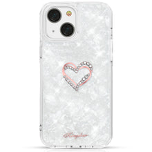 Заредете изображение във визуализатора на галерията – Kingxbar Epoxy Series case cover with original Swarovski crystals iPhone 13 white - TopMag
