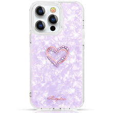 Заредете изображение във визуализатора на галерията – Kingxbar Epoxy Series case cover with original Swarovski crystals iPhone 13 Pro Max purple - TopMag
