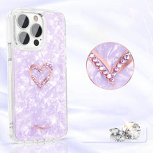 Заредете изображение във визуализатора на галерията – Kingxbar Epoxy Series case cover with original Swarovski crystals iPhone 13 Pro Max purple - TopMag
