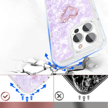 Заредете изображение във визуализатора на галерията – Kingxbar Epoxy Series case cover with original Swarovski crystals iPhone 13 Pro Max purple - TopMag
