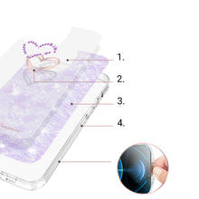 Заредете изображение във визуализатора на галерията – Kingxbar Epoxy Series case cover with original Swarovski crystals iPhone 13 Pro Max purple - TopMag
