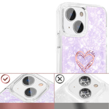 Заредете изображение във визуализатора на галерията – Kingxbar Epoxy Series case cover with original Swarovski crystals iPhone 13 purple - TopMag
