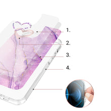 Заредете изображение във визуализатора на галерията – Kingxbar Epoxy Series case cover with original Swarovski crystals iPhone 13 Pro marble - TopMag
