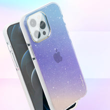 Заредете изображение във визуализатора на галерията – Kingxbar Ombre Series colorful glitter case for iPhone 13 Pro Blue-pink - TopMag
