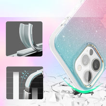 Заредете изображение във визуализатора на галерията – Kingxbar Ombre Series colorful glitter case for iPhone 13 Pro Blue-violet - TopMag
