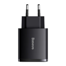 Заредете изображение във визуализатора на галерията – Baseus Compact quick charger USB Type C / 2x USB 30W 3A Power Delivery Quick Charge black (CCXJ-E01) - TopMag
