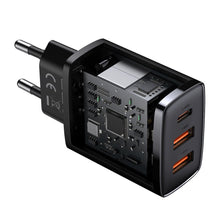 Заредете изображение във визуализатора на галерията – Baseus Compact quick charger USB Type C / 2x USB 30W 3A Power Delivery Quick Charge black (CCXJ-E01) - TopMag
