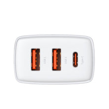 Заредете изображение във визуализатора на галерията – Baseus Compact quick charger USB Type C / 2x USB 30W 3A Power Delivery Quick Charge white (CCXJ-E02) - TopMag
