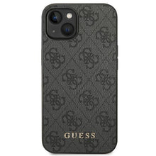 Заредете изображение във визуализатора на галерията – Оригинален гръб Guess за iphone 14 plus (4g gold logo / grey) - TopMag
