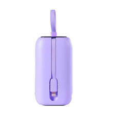 Заредете изображение във визуализатора на галерията – Joyroom power bank 10000mAh Colorful Series 22.5W with 2 built-in USB-C and Lightning cables purple (JR-L012)
