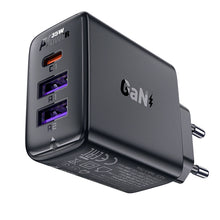 Заредете изображение във визуализатора на галерията – Acefast A57 PD 35W GaN charger 2 x USB-A + USB-C with 3 ports - black
