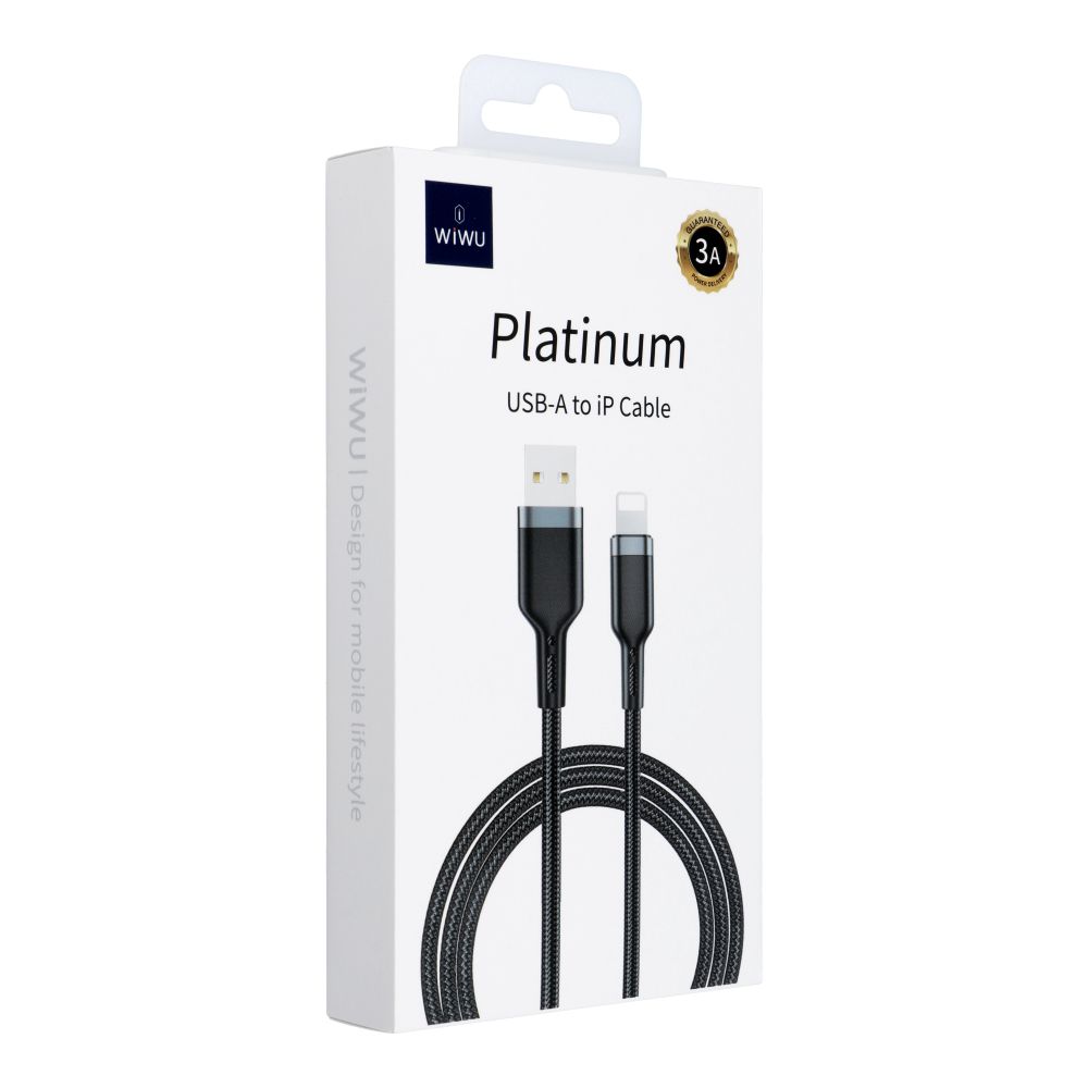 WiWU - Platinum Series Data Cable Wi-C019 USB A to Lightning 3A 1,2m - black