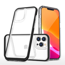 Заредете изображение във визуализатора на галерията – Clear 3in1 case for iPhone 14 Pro silicone cover with frame black
