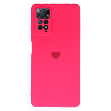 Заредете изображение във визуализатора на галерията – Vennus Silicone Heart Case for Xiaomi Redmi Note 11 Pro/Note 11 Pro 5G design 1 fuchsia
