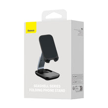 Заредете изображение във визуализатора на галерията – Baseus Seashell Series adjustable phone stand - black
