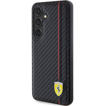 Заредете изображение във визуализатора на галерията – Original FERRARI hardcase Carbon Printed Line FEHCS24SN3DUR for Samsung Galaxy  S24 Black
