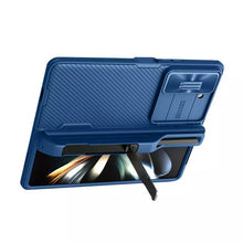 Заредете изображение във визуализатора на галерията – Nillkin CamShield Fold Case for Samsung Galaxy Z Fold 5 5G blue (pen holder)
