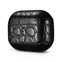 Заредете изображение във визуализатора на галерията – iCarer Leather Crocodile natural leather case for AirPods Pro black (WMAP002-BK)

