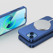 Заредете изображение във визуализатора на галерията – Joyroom 360 Full Case front and back cover for iPhone 13 + tempered glass screen protector blue (JR-BP927 blue) - TopMag
