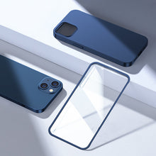 Заредете изображение във визуализатора на галерията – Joyroom 360 Full Case front and back cover for iPhone 13 + tempered glass screen protector blue (JR-BP927 blue) - TopMag
