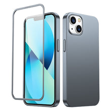 Заредете изображение във визуализатора на галерията – Joyroom 360 Full Case front and back cover for iPhone 13 + tempered glass screen protector grey (JR-BP927 tranish) - TopMag
