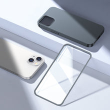 Заредете изображение във визуализатора на галерията – Joyroom 360 Full Case front and back cover for iPhone 13 + tempered glass screen protector grey (JR-BP927 tranish) - TopMag
