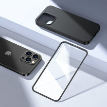 Заредете изображение във визуализатора на галерията – Joyroom 360 Full Case front and back cover for iPhone 13 Pro + tempered glass screen protector black (JR-BP935 black) - TopMag
