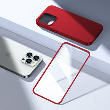 Заредете изображение във визуализатора на галерията – Joyroom 360 Full Case front and back cover for iPhone 13 Pro + tempered glass screen protector red (JR-BP935 red) - TopMag

