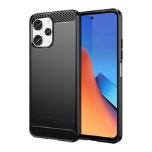 Заредете изображение във визуализатора на галерията – Flexible carbon pattern case for Xiaomi Redmi 12 Carbon Case - black

