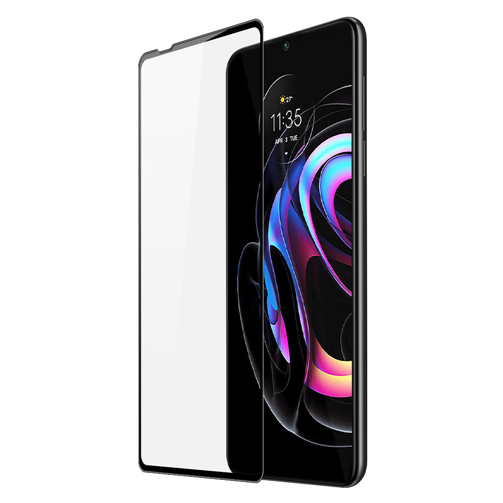 Dux Ducis 10D Tempered Glass Tough Screen Protector Full Coveraged with Frame for Motorola Moto Edge 20 Pro black (case friendly) - TopMag
