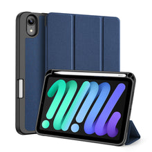 Заредете изображение във визуализатора на галерията – DUX DUCIS Domo Tablet Cover with Multi-angle Stand and Smart Sleep Function for iPad mini 2021 blue - TopMag
