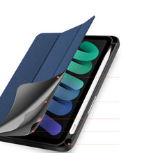 Заредете изображение във визуализатора на галерията – DUX DUCIS Domo Tablet Cover with Multi-angle Stand and Smart Sleep Function for iPad mini 2021 blue - TopMag
