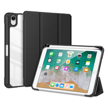 Заредете изображение във визуализатора на галерията – Dux Ducis Toby armored tough Smart Cover for iPad mini 2021 with a holder for Apple Pencil black - TopMag
