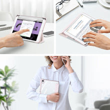 Заредете изображение във визуализатора на галерията – Dux Ducis Toby armored tough Smart Cover for iPad mini 2021 with a holder for Apple Pencil pink - TopMag
