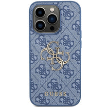 Заредете изображение във визуализатора на галерията – Original Case GUESS hardcase 4G Big Metal Logo GUHCP15L4GMGBL for Iphone 15 Pro blue
