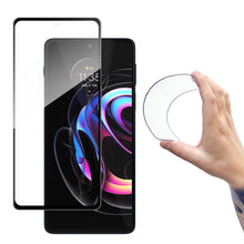 Заредете изображение във визуализатора на галерията – Wozinsky Full Cover Flexi Nano Glass Hybrid Screen Protector with frame for Motorola Moto Edge 20 Pro black - TopMag

