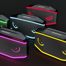 Заредете изображение във визуализатора на галерията – Dudao Waterproof IP7 Wireless Bluetooth 5.0 RGB 5W 1200mAh Speaker Black (Y10XS-black) - TopMag
