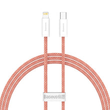 Заредете изображение във визуализатора на галерията – Baseus Dynamic Series Fast Charging Data Cable USB Typ C - Lightning Power Delivery 20W 1m orange (CALD000007) - TopMag
