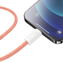 Заредете изображение във визуализатора на галерията – Baseus Dynamic Series Fast Charging Data Cable USB Typ C - Lightning Power Delivery 20W 1m orange (CALD000007) - TopMag
