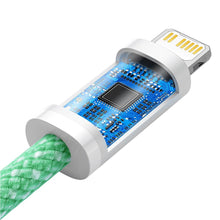Заредете изображение във визуализатора на галерията – Baseus Dynamic Series Fast Charging Data Cable USB Typ C - Lightning Power Delivery 20W 2m green (CALD000106) - TopMag
