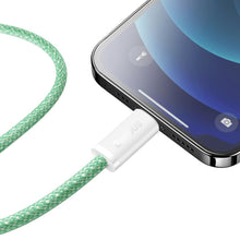 Заредете изображение във визуализатора на галерията – Baseus Dynamic Series Fast Charging Data Cable USB Typ C - Lightning Power Delivery 20W 2m green (CALD000106) - TopMag
