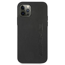 Заредете изображение във визуализатора на галерията – AMG AMHCP12LDOLBK iPhone 12 Pro Max 6,7" czarny/black hardcase Leather Hot Stamped - TopMag
