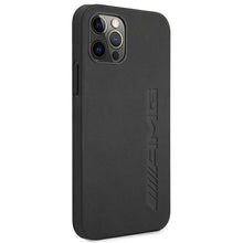 Заредете изображение във визуализатора на галерията – AMG AMHCP12LDOLBK iPhone 12 Pro Max 6,7" czarny/black hardcase Leather Hot Stamped - TopMag
