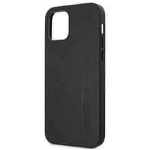 Заредете изображение във визуализатора на галерията – AMG AMHCP12LDOLBK iPhone 12 Pro Max 6,7" czarny/black hardcase Leather Hot Stamped - TopMag
