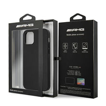 Заредете изображение във визуализатора на галерията – AMG AMHCP12LDOLBK iPhone 12 Pro Max 6,7" czarny/black hardcase Leather Hot Stamped - TopMag
