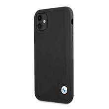 Заредете изображение във визуализатора на галерията – Etui BMW BMHCN61RCDPK iPhone 11 6,1" / Xr czarny/black hardcase Leather Deboss - TopMag
